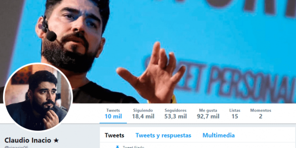 twitter de Claudio Inacio